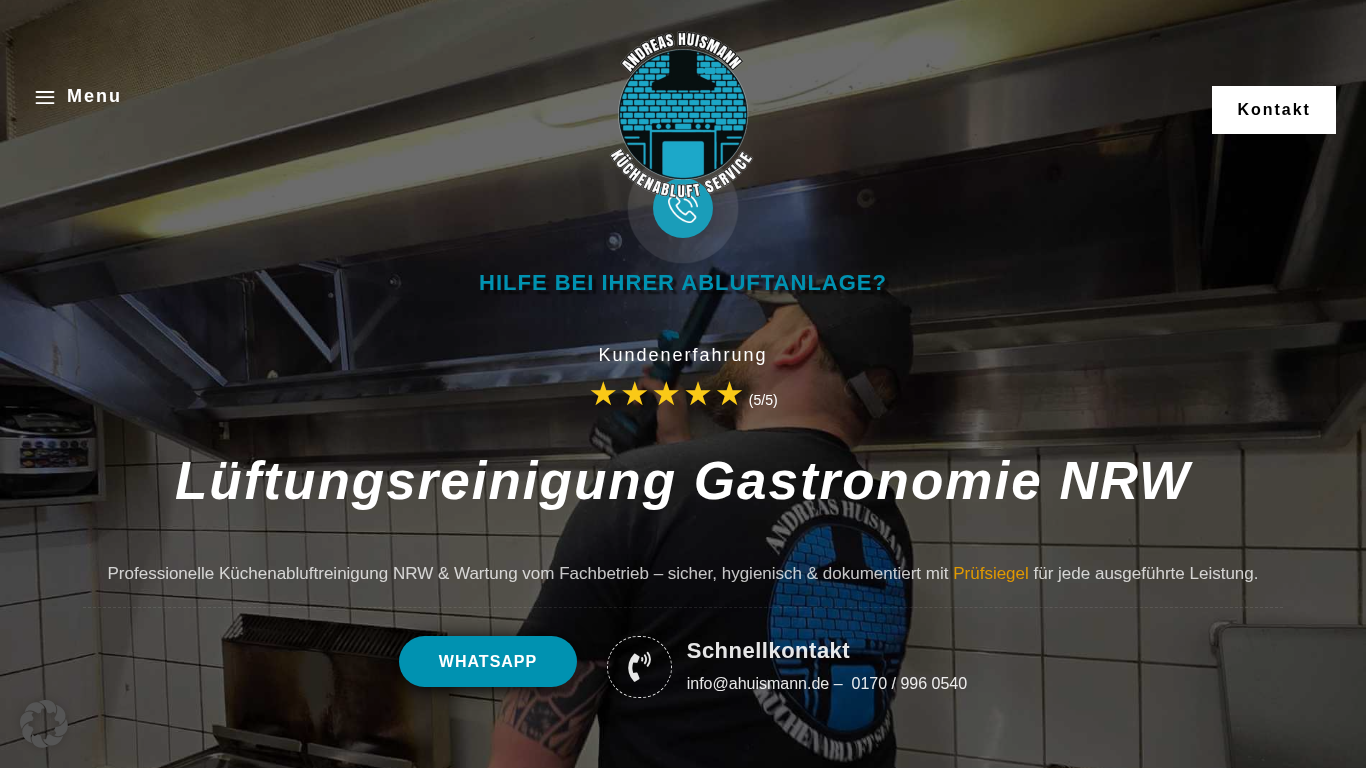 Website-Vorschau von Huismann Küchenabluft Service GmbH