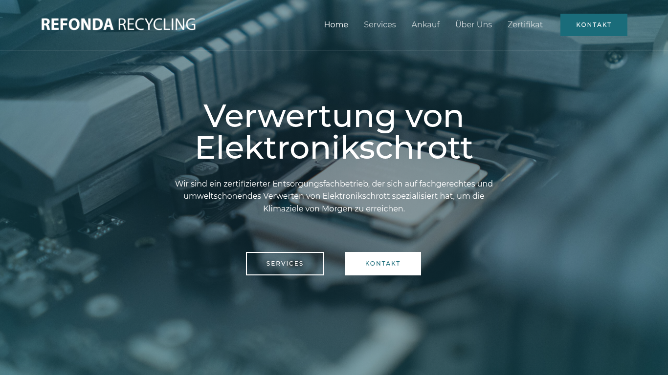 Website-Vorschau von REFONDA Recycling