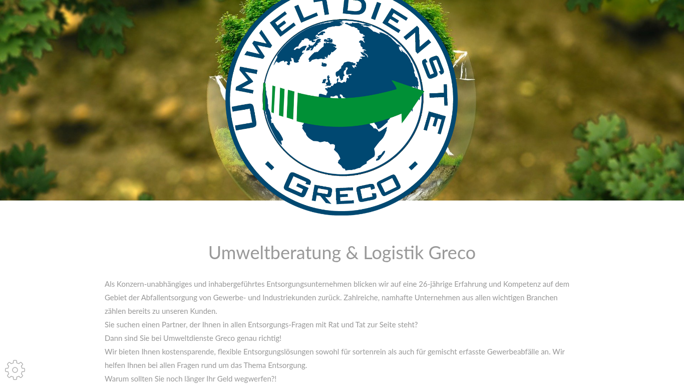 Website-Vorschau von Umweltdienste Greco Containerdienst