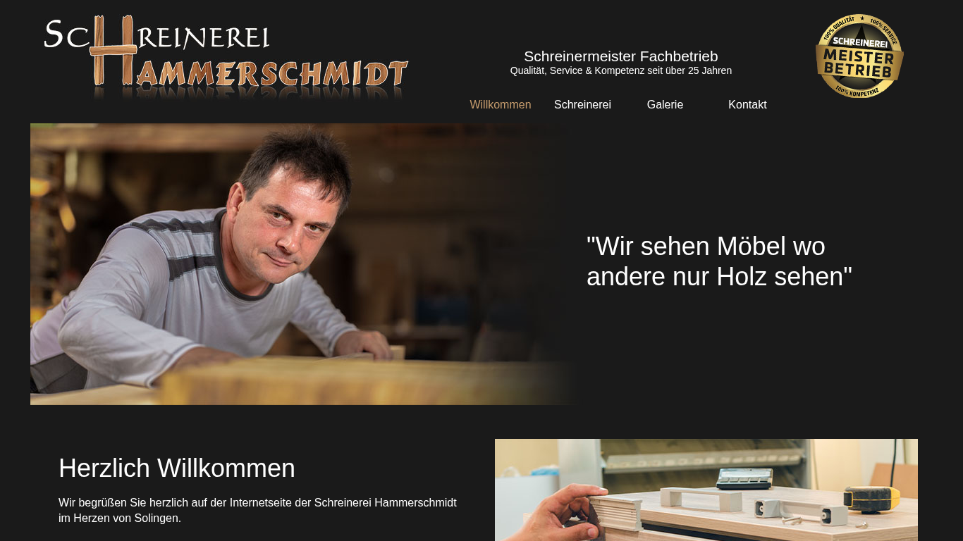 Website-Vorschau von Schreinerei Hammerschmidt