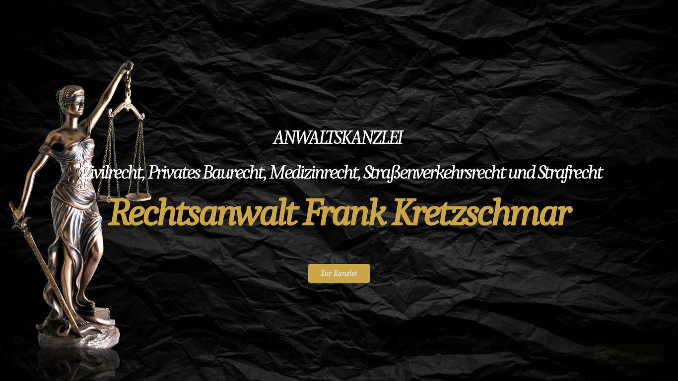 Monitorprint der Firmenwebsite