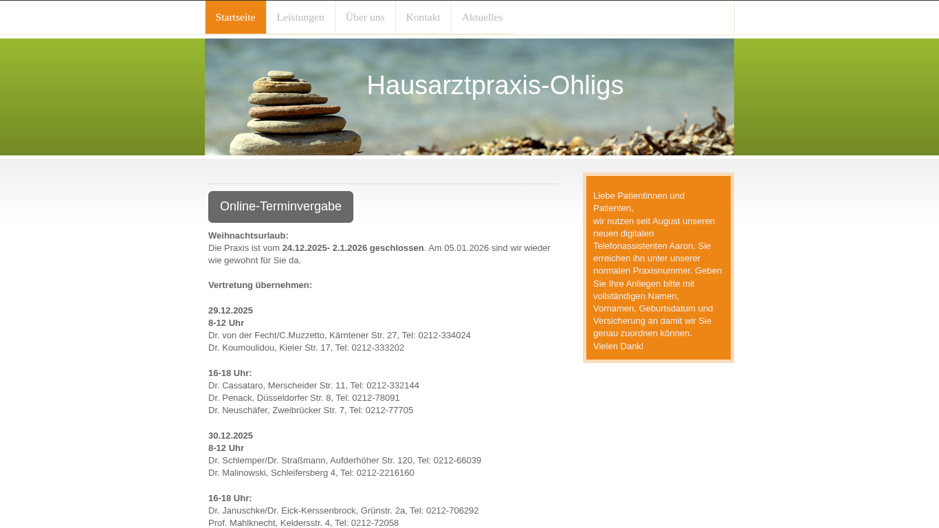 Website-Vorschau des Unternehmens
