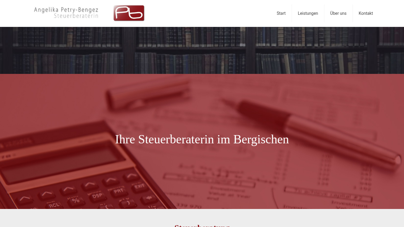 Monitorprint der Firmenwebsite