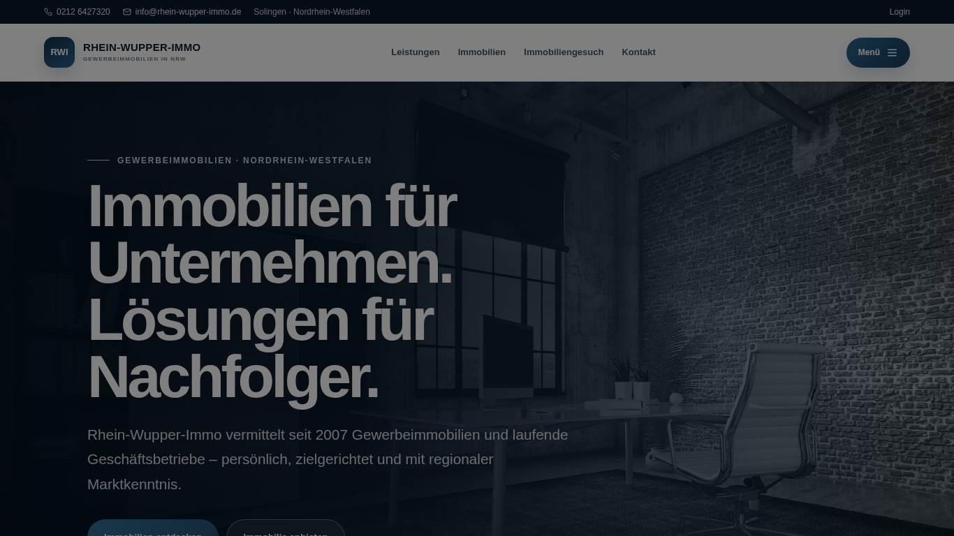 Website-Vorschau des Unternehmens