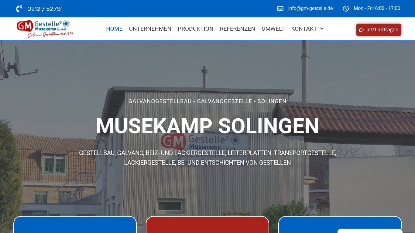 Website-Vorschau von Musekamp GmbH