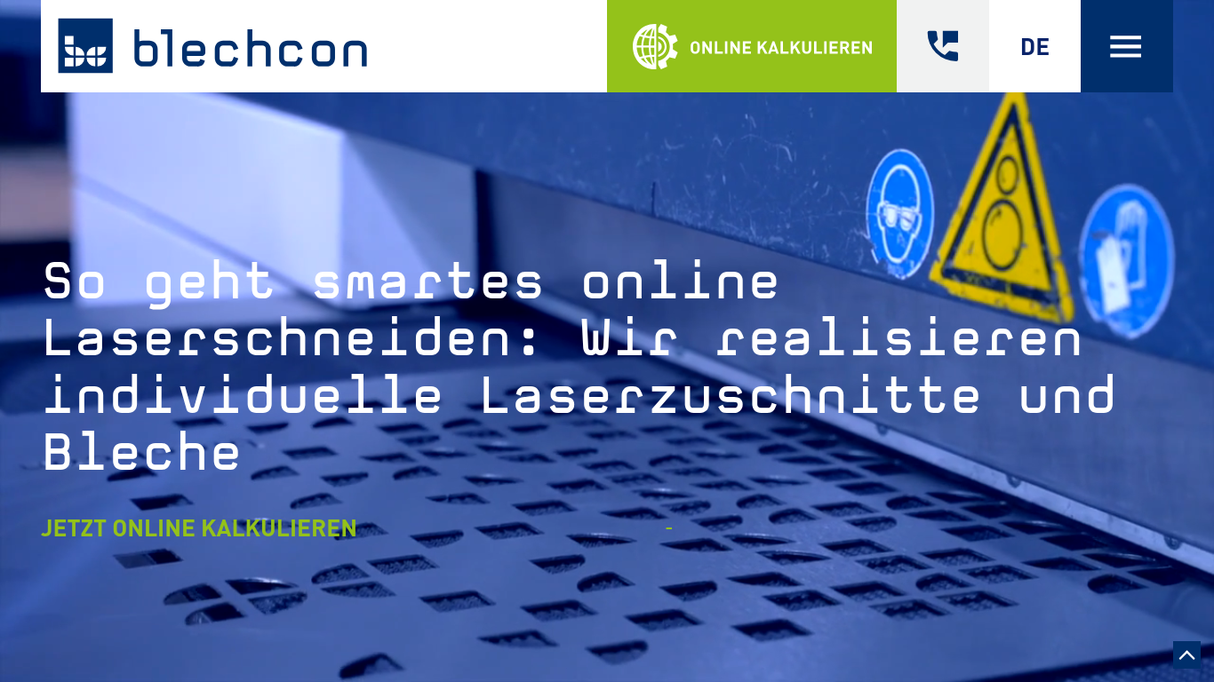 Website-Vorschau von Blechcon GmbH & Co. KG