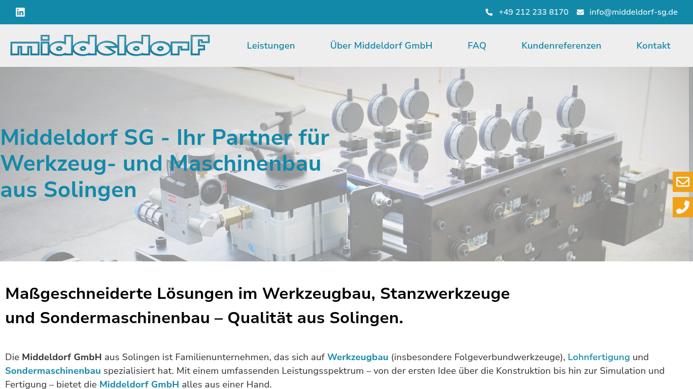 Website-Vorschau von Middeldorf GmbH